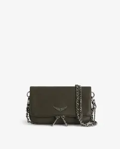 Кожаная сумочка Mini Rock Nano Zadig & Voltaire, зеленый