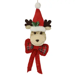 И.ГЕ.А. Декоративная вешалка «Лось для подвешивания», (1 шт.), олень с бантом, Рождественское украшение, декоративная фигурка I.Ge.A., красный
