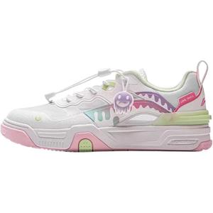 Детские противоскользящие износостойкие низкие кроссовки для скейтбординга LINING YOUNG, белый