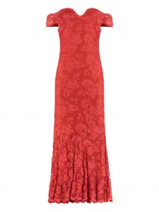 Макси-платье Sandra с открытыми плечами Balensi, красный