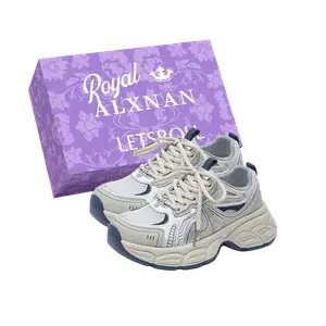 Alxnan Низкие массивные кроссовки женские серо-голубые Box, цвет Gray Blue Box