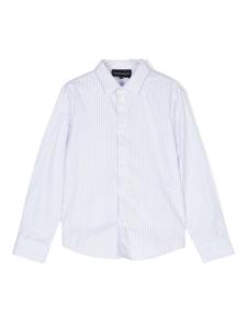 Emporio Armani Kids рубашка в полоску, синий