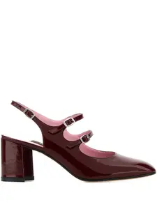 Лакированные туфли с пряжками Carel Paris, красный