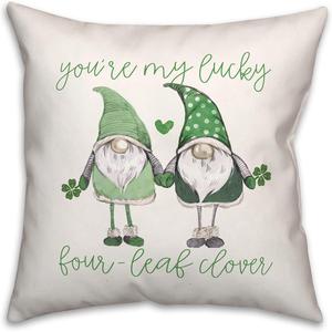 Creative Products Декоративная подушка You're My Lucky Four Leaf Clover с мягким чехлом зеленого цвета You're My Lucky