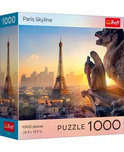 Красный пазл из 1000 деталей – закат над парижским горизонтом Trefl, multi-color
