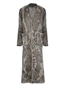 Длинный кардиган с открытым передом Avant Toi, серый