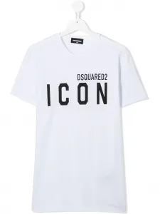 Футболка Icon с логотипом DSQUARED2 KIDS, белый