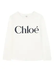 Футболка с логотипом Chloé Kids, белый
