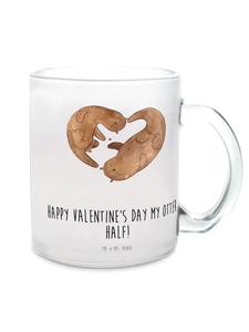 Кружка "Валентиночка" с надписью "Выдра" прозрачная Mr. & Mrs. Panda