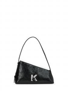 KARL LAGERFELD JEANS Плечевая сумка 'Geo Hochglänzende Schultertasche' в черном цвете