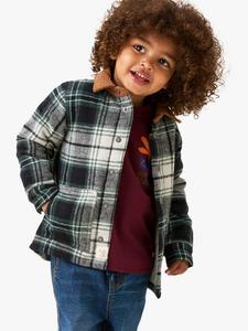 Детская клетчатая утепленная куртка-рубашка Angel & Rocket, Green