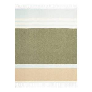 Плед Biederlack Blockstripe, 170 см, зеленый