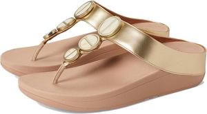 Сандалии FitFlop Halo с перемычкой между пальцами, женская мода, с амортизирующей подошвой, Platino