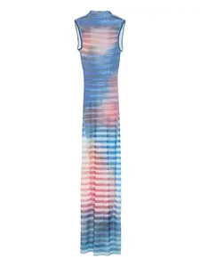 Полосатое платье без рукавов Jean Paul Gaultier, синий