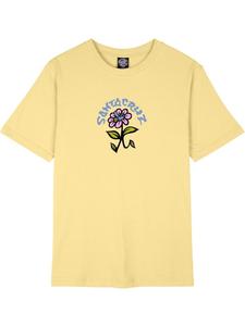 Футболка Delfino Flower Front T-Shirt желтого цвета Santa Cruz