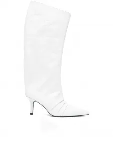 Сапоги с жатым эффектом Patrizia Pepe, белый