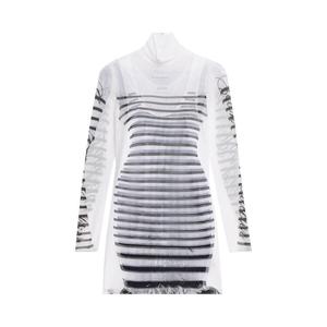 Платье Jean Paul Gaultier Mesh Short Dress White/Navy/Black, белый