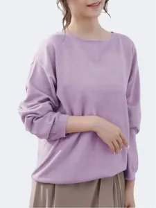 Женский вязаный топ с длинными рукавами Doux Belle, цвет Purple(B)