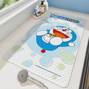 Dajiang Ковер 40x70 см из ПВХ, для ванной комнаты, Doraemon, Bubble, 1x1 см, нескользящий