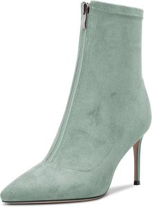 Женские ботильоны Castamere на высоком каблуке, заостренный носок, короткие ботинки до щиколотки, каблук 8,5 см, на молнии, классические милые туфли, Green A