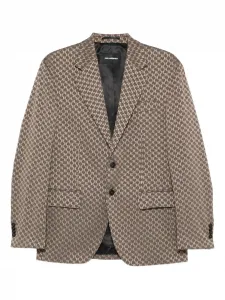 Пиджак с узором на пуговицах Karl Lagerfeld, коричневый