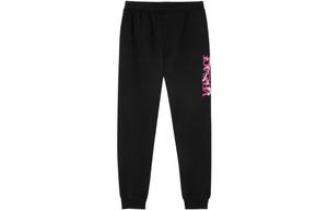 Высокие спортивные брюки с принтом логотипа VERSACE, черные