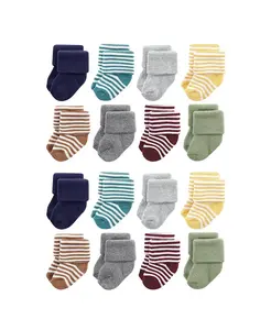 Детские хлопковые махровые носки Hudson для мальчиков, 16 пар Hudson Baby, синий