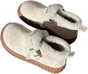 Милые женские платформенные зимние ботинки на снег Толстая подошва Уютные пушистые плюшевые боты UNMULFC, Beige