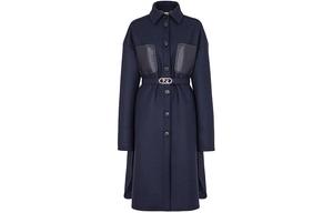 FENDI Темно-синее пальто для женщин