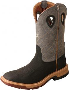 Мужские рабочие ботинки Twisted X 12 дюймов с мягким носком и удобным креплением, серый