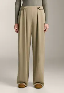 Брюки из мягкого на ощупь модала с широкими штанинами и складками на поясе. Oysho, Beige