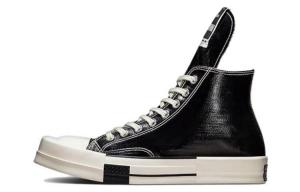 Rick Owens DRKSHDW x Converse TURBODRK Chuck Taylor All-Star 70 Hi Black Lacquered Denim