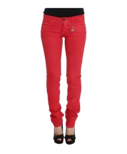 Джинсы узкого кроя Costume National, красный