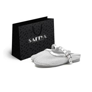 Женские сандалии с закрытым носком на резиновой подошве SAFIYA, Silver