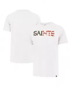 Мужская белая футболка New Orleans Saints с принтом в виде флага и надписью Franklin '47 Brand