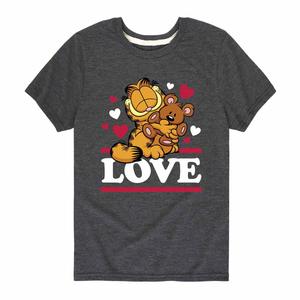 Футболка с рисунком Garfield Love ко Дню святого Валентина для мальчиков 8–20 лет Licensed Character