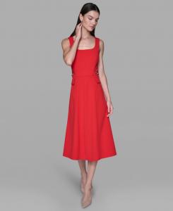 Женское платье миди без рукавов KARL LAGERFELD PARIS, Fiery Red