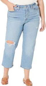 Levi's Wedgie Straight, Medium Indigo Destructed