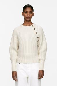 Свитер из хлопка и шерсти Arket, белый