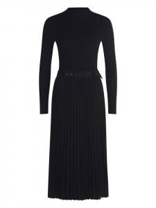Zero Вязаное платье с плиссированной юбкой в цвете «Черная красавица»