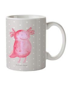 Детская кружка Аксолотль Счастливый без слов в пастельно-серых тонах Mr. & Mrs. Panda