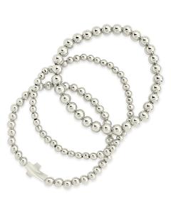 Комплект браслетов из перламутрового креста Sterling Forever, серебряный