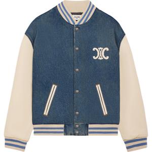CELINE Триумф джинсовая куртка тедди, Blue