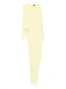 Платье с длинными рукавами и разрезом сбоку TOM FORD, нейтральный