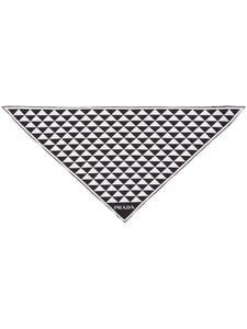 Prada шелковый платок с геометричным принтом, черный
