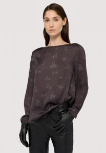 Топ Trussardi Long sleeved top, Black Milano/Black