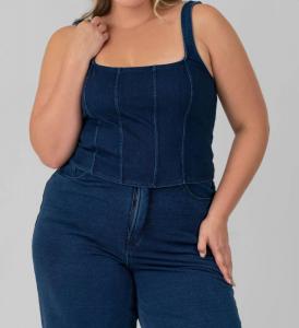 Мягкий корсетный топ Sculpt в цвете индиго GOOD AMERICAN