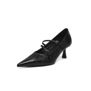 Туфли на тонком каблуке, высокие, 6 см, женские Bebe, Black