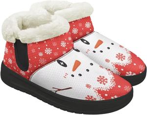 Женские зимние сапоги на снег удобные с плюшевой подкладкой, утолщенной подошвой и противоскользящей поверхностью для улицы Gdxynsmny, Cute Snowman