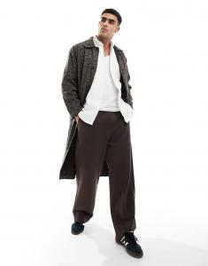 Рубашка оксфорд из матового ворса ASOS DESIGN белого цвета